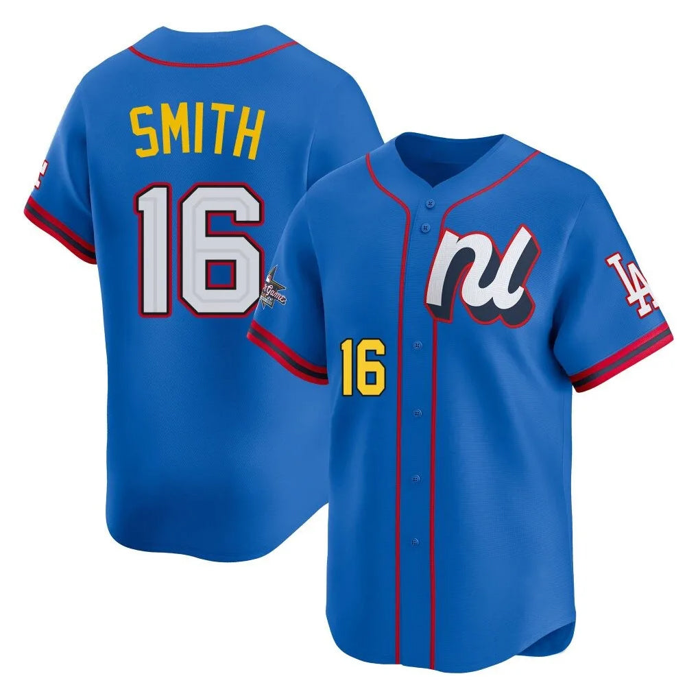Yuxns LA.Dodgers #16 Will Smith Player Blue All-Star Limited Home Stitched Jerseys