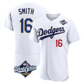 Yuxns LA.Dodgers #16 Will Smith Player Gold White World Series 2026 Collection Stadium Limited Elite Stitched Jerseys