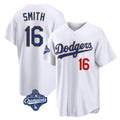 Yuxns LA.Dodgers #16 Will Smith Player Gold White World Series Meet 2026 Collection Stadium Limited Stitched Jerseys