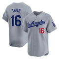 Yuxns LA.Dodgers #16 Will Smith Player Gray Limited Home Stitched Jerseys