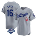 Yuxns LA.Dodgers #16 Will Smith Player Gray World Series Meet Limited Home Stitched Jerseys