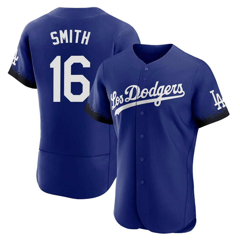 Yuxns LA.Dodgers #16 Will Smith Player Royal City Connect Elite Home Stitched Jerseys