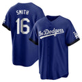 Yuxns LA.Dodgers #16 Will Smith Player Royal City Connect Home Game Stitched Jerseys