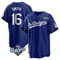 Yuxns LA.Dodgers #16 Will Smith Player Royal World Series City Connect Home Game Stitched Jerseys