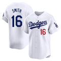 Yuxns LA.Dodgers #16 Will Smith Player White Limited Home Stitched Jerseys