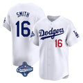 Yuxns LA.Dodgers #16 Will Smith Player White World Series Meet Limited Home Stitched Jerseys