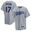 Yuxns LA.Dodgers #17 Shohei Ohtani Player Gray Game Stitched Jerseys