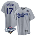 Yuxns LA.Dodgers #17 Shohei Ohtani Player Gray World Series Game Stitched Jerseys