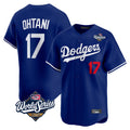 Yuxns LA.Dodgers #17 Shohei Ohtani Player Royal World Series Limited Home Stitched Jerseys