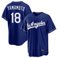 Yuxns LA.Dodgers #18 Yoshinobu Yamamoto Player Royal Game Stitched Jerseys