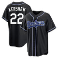 Yuxns LA.Dodgers #22 Clayton Kershaw Player Black Carbon Limited Home Stitched Jerseys