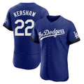 Yuxns LA.Dodgers #22 Clayton Kershaw Player Royal City Connect Elite Home Stitched Jerseys