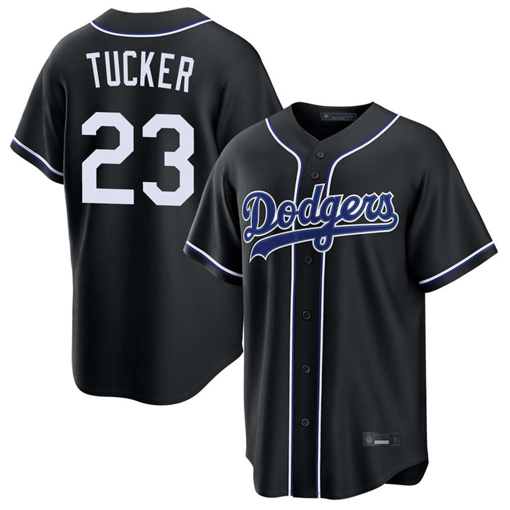 Yuxns LA.Dodgers #23 Kyle Tucker Player Black Carbon Limited Home Stitched Jerseys
