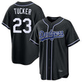 Yuxns LA.Dodgers #23 Kyle Tucker Player Black Carbon Limited Home Stitched Jerseys