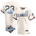 Yuxns LA.Dodgers #23 Kyle Tucker Player Cream World Series City Connect Limited Home Stitched Jerseys