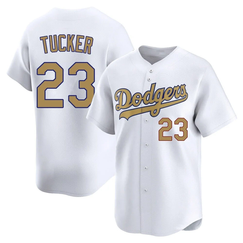 Yuxns LA.Dodgers #23 Kyle Tucker Player Gold Collection Limited Home Stitched Jerseys