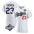 Yuxns LA.Dodgers #23 Kyle Tucker Player Gold White World Series 2026 Collection Stadium Limited Elite Stitched Jerseys