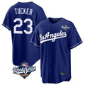 Yuxns LA.Dodgers #23 Kyle Tucker Player Royal World Series Game Stitched Jerseys