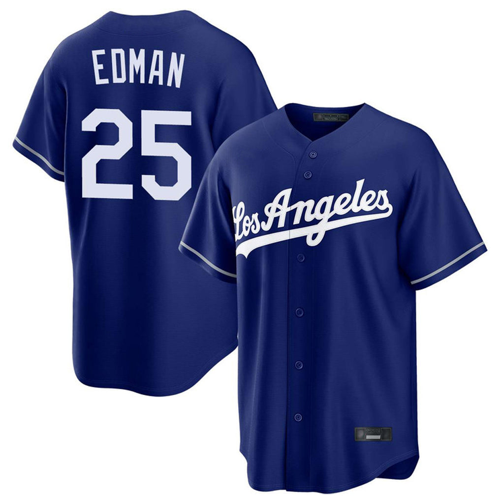 Yuxns LA.Dodgers #25 Tommy Edman Player Royal Game Stitched Jerseys