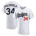 Yuxns LA.Dodgers #34 Fernando Valenzuela Player Gold White 2026 Collection Stadium Limited Elite Stitched Jerseys