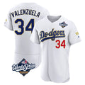 Yuxns LA.Dodgers #34 Fernando Valenzuela Player Gold White World Series 2026 Collection Stadium Limited Elite Stitched Jerseys