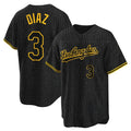 Yuxns LA.Dodgers #3 Edwin D¨ªaz Player Black Gold Limited Home Stitched Jerseys