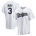 Yuxns LA.Dodgers #3 Edwin D¨ªaz Player Gold White 2026 Collection Stadium Game Stitched Jerseys