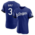 Yuxns LA.Dodgers #3 Edwin D¨ªaz Player Royal City Connect Elite Home Stitched Jerseys