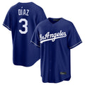 Yuxns LA.Dodgers #3 Edwin D¨ªaz Player Royal Game Stitched Jerseys