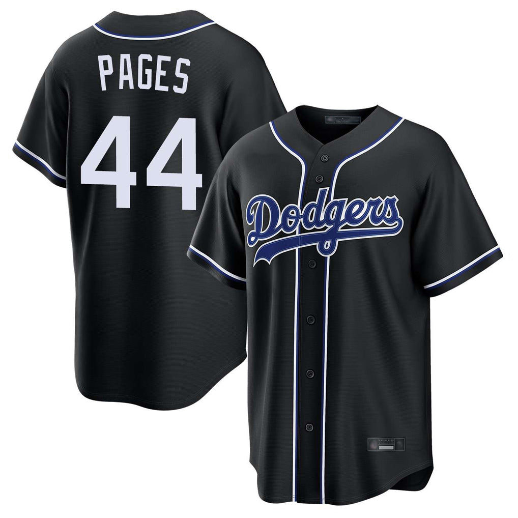Yuxns LA.Dodgers #44 Andy Pages Player Black Carbon Limited Home Stitched Jerseys