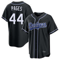 Yuxns LA.Dodgers #44 Andy Pages Player Black Carbon Limited Home Stitched Jerseys