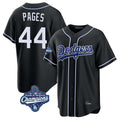 Yuxns LA.Dodgers #44 Andy Pages Player Black World Series Meet Carbon Limited Home Stitched Jerseys