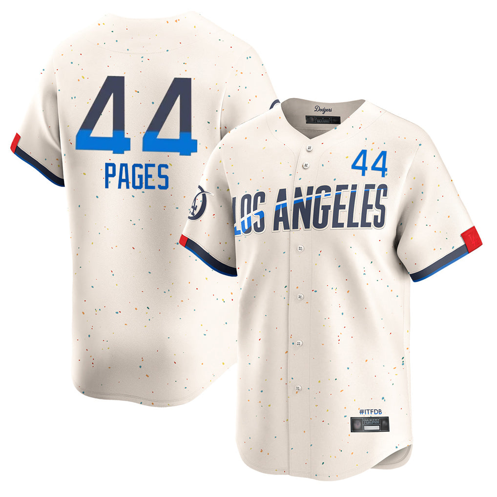 Yuxns LA.Dodgers #44 Andy Pages Player Cream City Connect Limited Home Stitched Jerseys