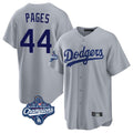 Yuxns LA.Dodgers #44 Andy Pages Player Gray World Series Meet Game Stitched Jerseys