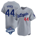 Yuxns LA.Dodgers #44 Andy Pages Player Gray World Series Meet Limited Home Stitched Jerseys