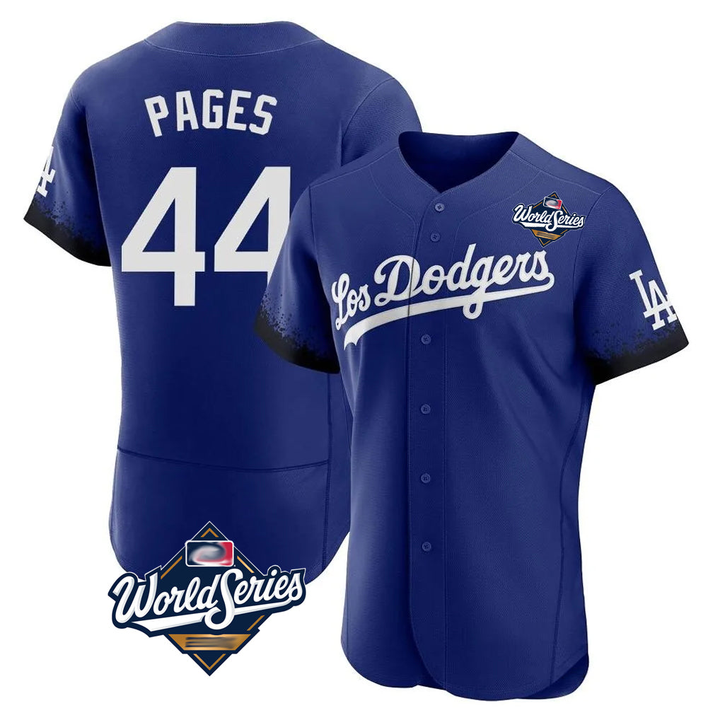 Yuxns LA.Dodgers #44 Andy Pages Player Royal World Series City Connect Elite Home Stitched Jerseys