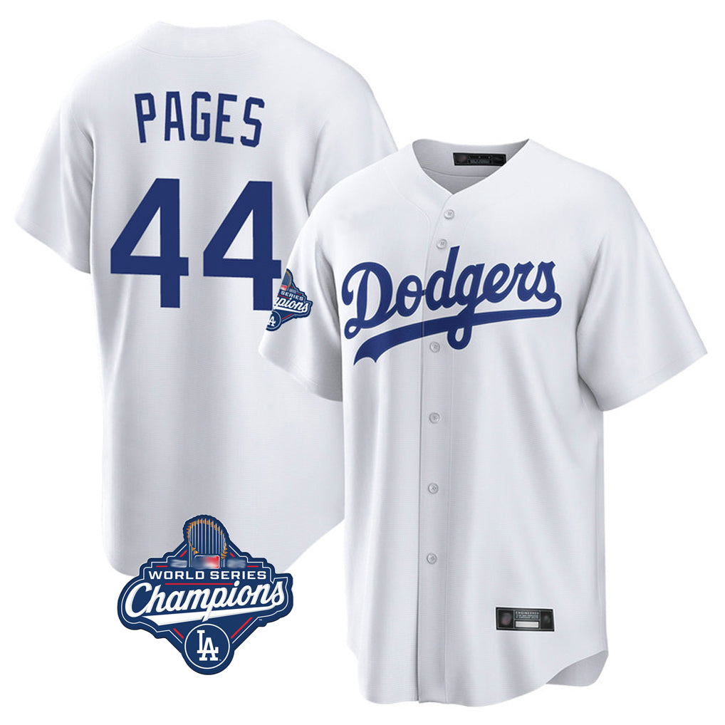 Yuxns LA.Dodgers #44 Andy Pages Player White World Series Meet Game Home Stitched Jerseys