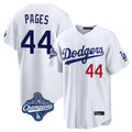 Yuxns LA.Dodgers #44 Andy Pages Player White World Series Meet Home Game Stitched Jerseys