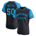 Yuxns LA.Dodgers #50 Mookie Betts Player Black National League All-Star Limited Elite Home Stitched Jerseys