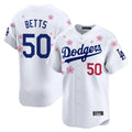 Yuxns LA.Dodgers #50 Mookie Betts Player White Tokyo Series Vapor Premier Limited Stitched Jerseys