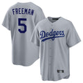 Yuxns LA.Dodgers #5 Freddie Freeman Player Gray Game Stitched Jerseys