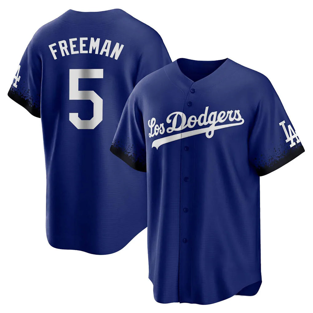 Yuxns LA.Dodgers #5 Freddie Freeman Player Royal City Connect Home Game Stitched Jerseys