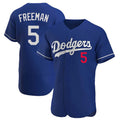 Yuxns LA.Dodgers #5 Freddie Freeman Player Royal Limited Elite Home Stitched Jerseys