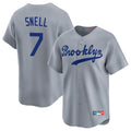 Yuxns LA.Dodgers #7 Blake Snell Player Gray Game Limited Home Stitched Jerseys