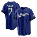Yuxns LA.Dodgers #7 Blake Snell Player Royal City Connect Home Game Stitched Jerseys