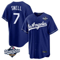 Yuxns LA.Dodgers #7 Blake Snell Player Royal Game World Series Stitched Jerseys