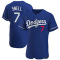 Yuxns LA.Dodgers #7 Blake Snell Player Royal Limited Elite Home Stitched Jerseys