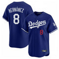 Yuxns LA.Dodgers #8 Enrique Hern¨¢ndez Player Royal Limited Home Stitched Jerseys