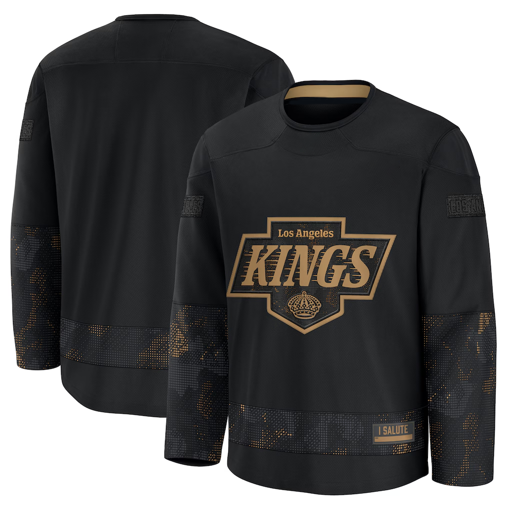 Yuxns LA.Kings Black 2024 Military Appreciation Practice Jerseys