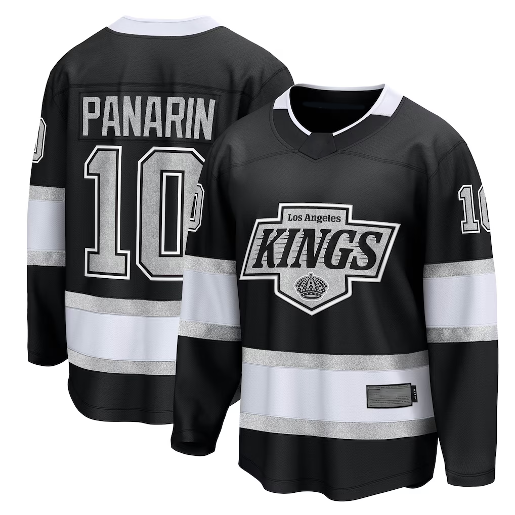 Yuxns LA.Kings #10 Artemi Panarin Black Home Breakaway Jerseys